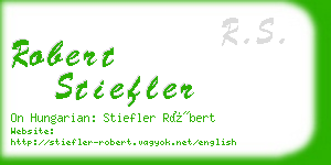 robert stiefler business card